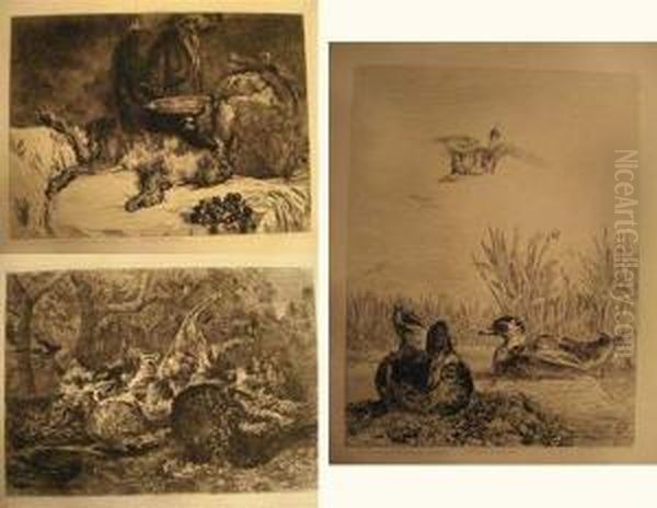 Canards Sauvages ; Pies Sous Bois ; Un Coin De Cuisine. 1862-1865. - view 1
