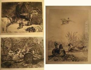 Canards Sauvages ; Pies Sous Bois ; Un Coin De Cuisine. 1862-1865.