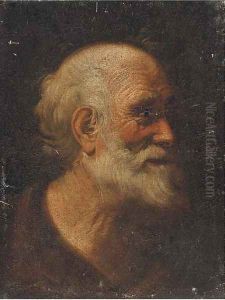 Head of a male saint
