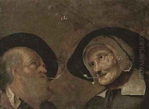 A head of a man and a woman by Giacomo Francesco Cipper