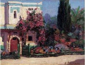 " La Maison Du Baron D'erlanger, Sidi Bou Said ". by Paul-Albert Laurens