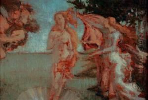 La Naissance De Venus (d'apres Botticelli) by Ernest Joseph Laurent