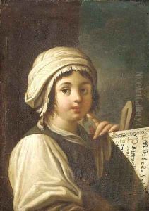 Portrait of a girl by Giacomo Francesco Cipper