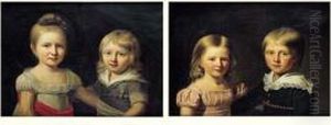 Portrait Des Enfants De La Famille De Vogue by Jean Antoine Laurent