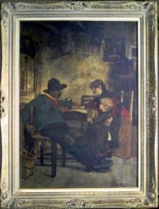 Peasant Family At Home by Cesare Laurenti
