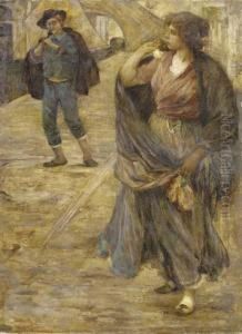 Flirting By The Canal by Cesare Laurenti
