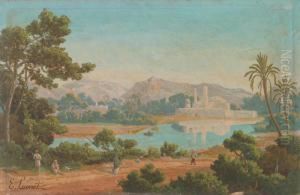 Paysage Oriental by Emmanuel Joseph Lauret