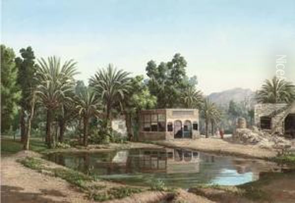 Arabs At An Oasis - view 1
