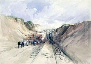 Digging a Cutting on the Great Western Railway by George Childs