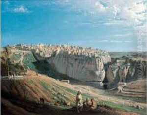 < Panorama De Constantine >. by Emmanuel Joseph Lauret