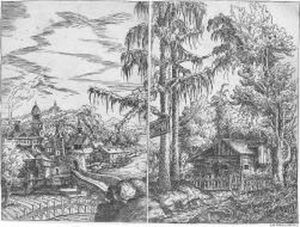 Landscape With View Of A Farmer's Cottage; And A Town Near A River (s.49; Holl. 22-23)