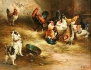 Observing The Chickens by August Laux