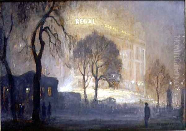 The Regal from Hyde Park on a Misty Night - view 1