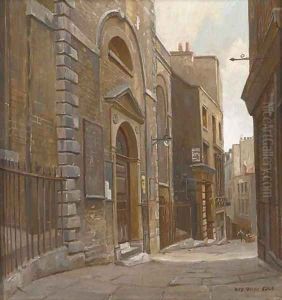 Entrance to St Mary at Hill, Love Lane, London by Rex Vicat Cole