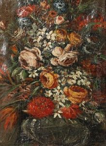 Still Lifes Of Flowers by Giuseppe Lavagna