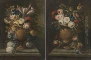 (attivo A Napoli Meta Del Sec. Xviii)
A) Vaso Con Fiori by Giuseppe Lavagna