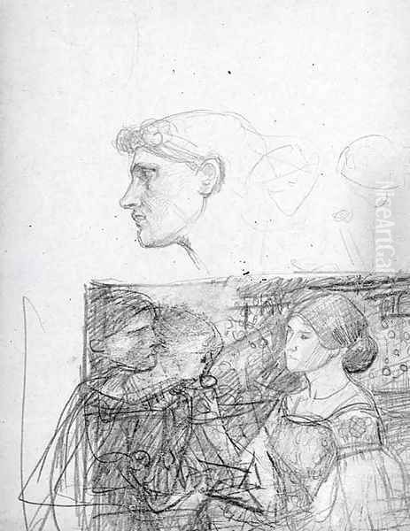 Studies for 'Apollo and Daphne' and another composition - view 1