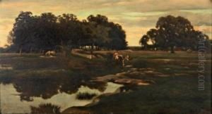 L'abreuvoir by Eugene Antoine Samuel Lavieille