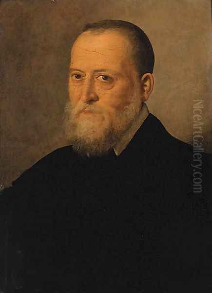 Portrait of a Gentleman, bust-length, in black costume - view 1