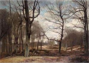 Aux Sablons Foret De Fontainebleau by Eugene Antoine Samuel Lavieille