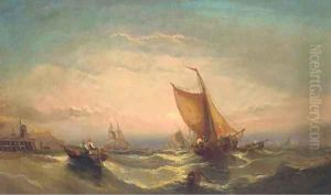 Fishing boats off the south coast (illustrated); and Shipping in a stiff breeze