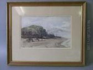 Hastings Beach Signed 8.5 X 13.5in by David Law