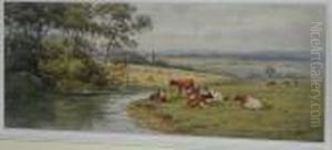 Cattle Resting By A River