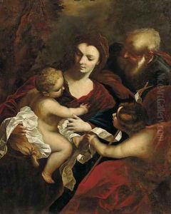 The Holy Family with the Infant Saint John the Baptist by Valerio Castello
