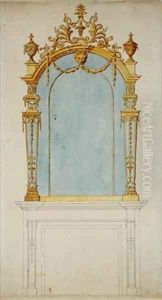 Design for a giltwood mirror Design for a giltwood mirror