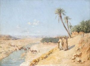 La Traversee Du Gue by Jean Baptiste Paul Lazerges