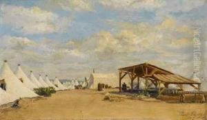 "campement Militaire En Algerie" by Jean Baptiste Paul Lazerges