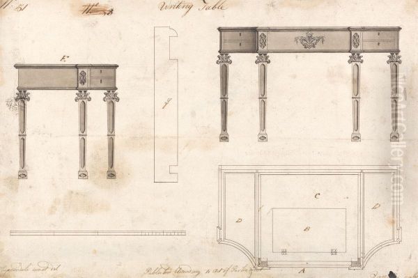 Design for a Writing Table - view 1