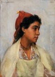 Portrait De Jeune Fille Au Voile Rouge Portrait De Jeune Fille Au Voile Rouge