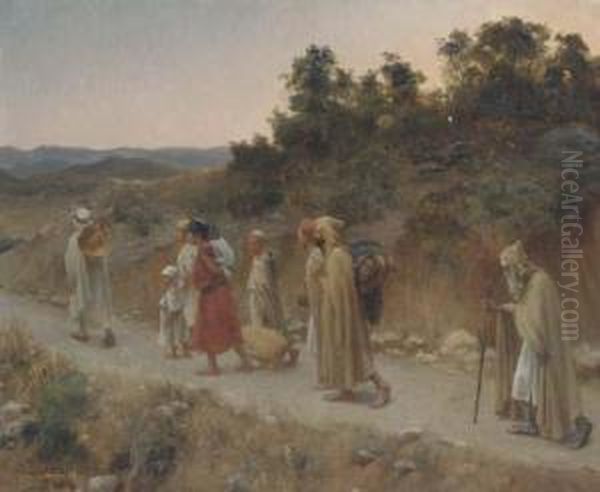 Pilgrims At Dusk - view 1