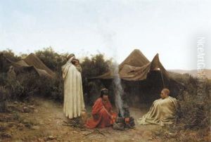 A Rest At Twilight by Jean Baptiste Paul Lazerges