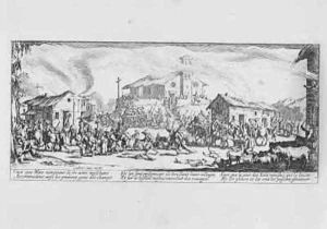 The Razing of a Village by Jacques Callot