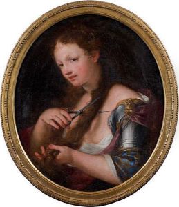 Herminie Se Coupant Les Cheveux by Gregorio Lazzarini