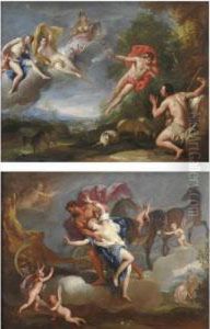 Il Giudizio Di Paride;
Il Ratto Di Proserpina by Gregorio Lazzarini