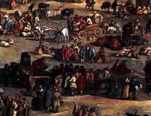 Detail of The Fair at Impruneta, Florence