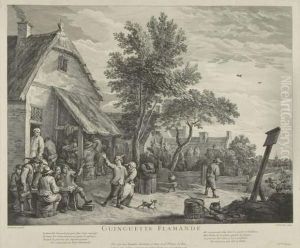 Flamische Dorfszenen by Jacques Philippe Le Bas
