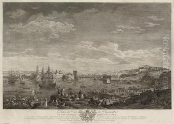Ports Of France: Vue De La Ville Et Port De Bayonne - view 1