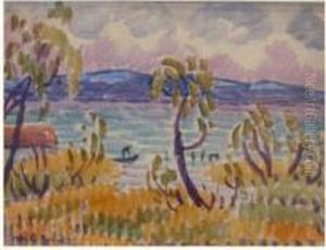 Paysage Mediterraneen by Alcide Le Beau