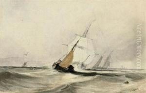 Shipping In A Stiff Breeze by John Le Capelain