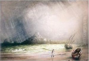 Seaweed Gatherers Before Elizabeth Castle