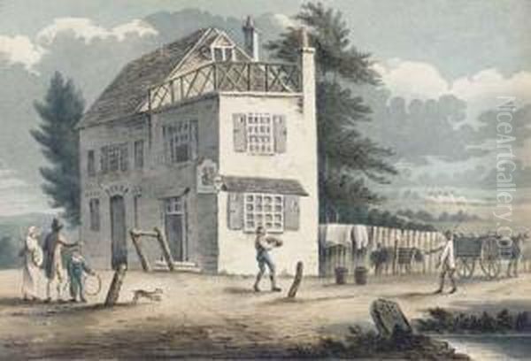 Figures Outside A Tavern - view 1