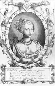 Portrait of Mary Sidney Countess of Pembroke by Courbes, J. de