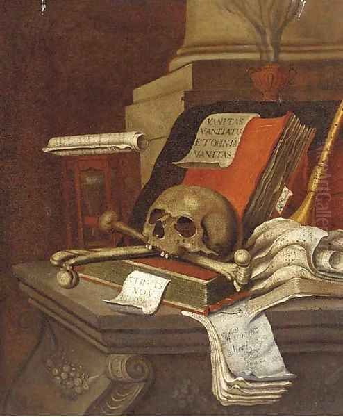 A vanitas still life with books - view 1