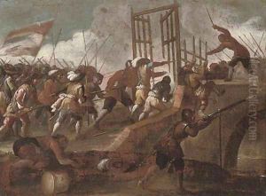A battle on a bridge