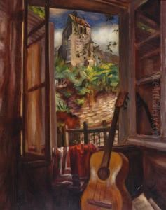 Window With Gitar by Henri Le Fauconnier