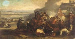 A cavalry skirmish 4 by Jacques Courtois